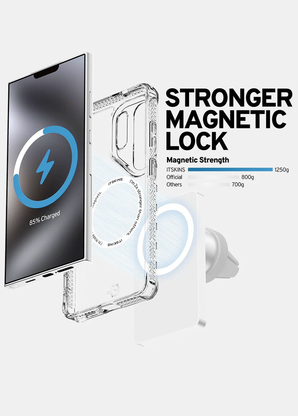 ITSKINS Samsung Galaxy S26 Series Hybrid R Clear Magnetic Case - Transparent