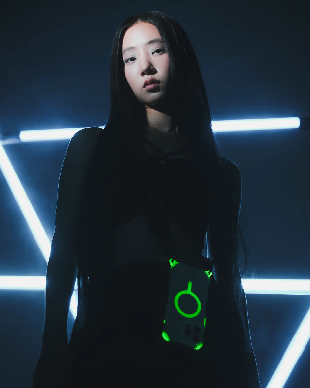 Skinarma iPhone 16 Pro Saido NiteGlow Mag-Charge Back Case - Lime Green