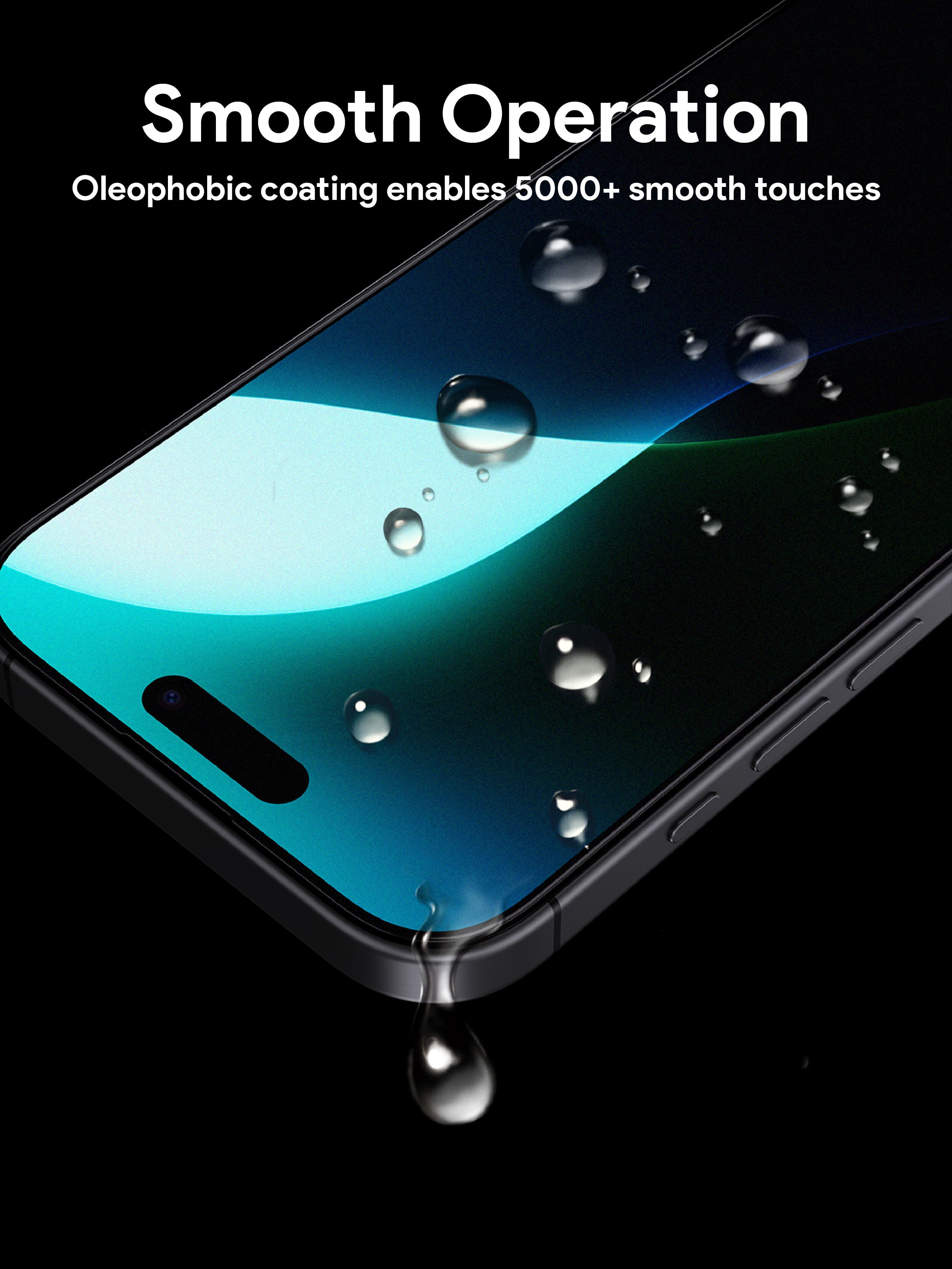 AUKEY SP-YX20 SmoothPlay Gaming Matte Tempered Glass Screen Protector for iPhone 16 / 16 Plus / 16 Pro / 16 Pro Max