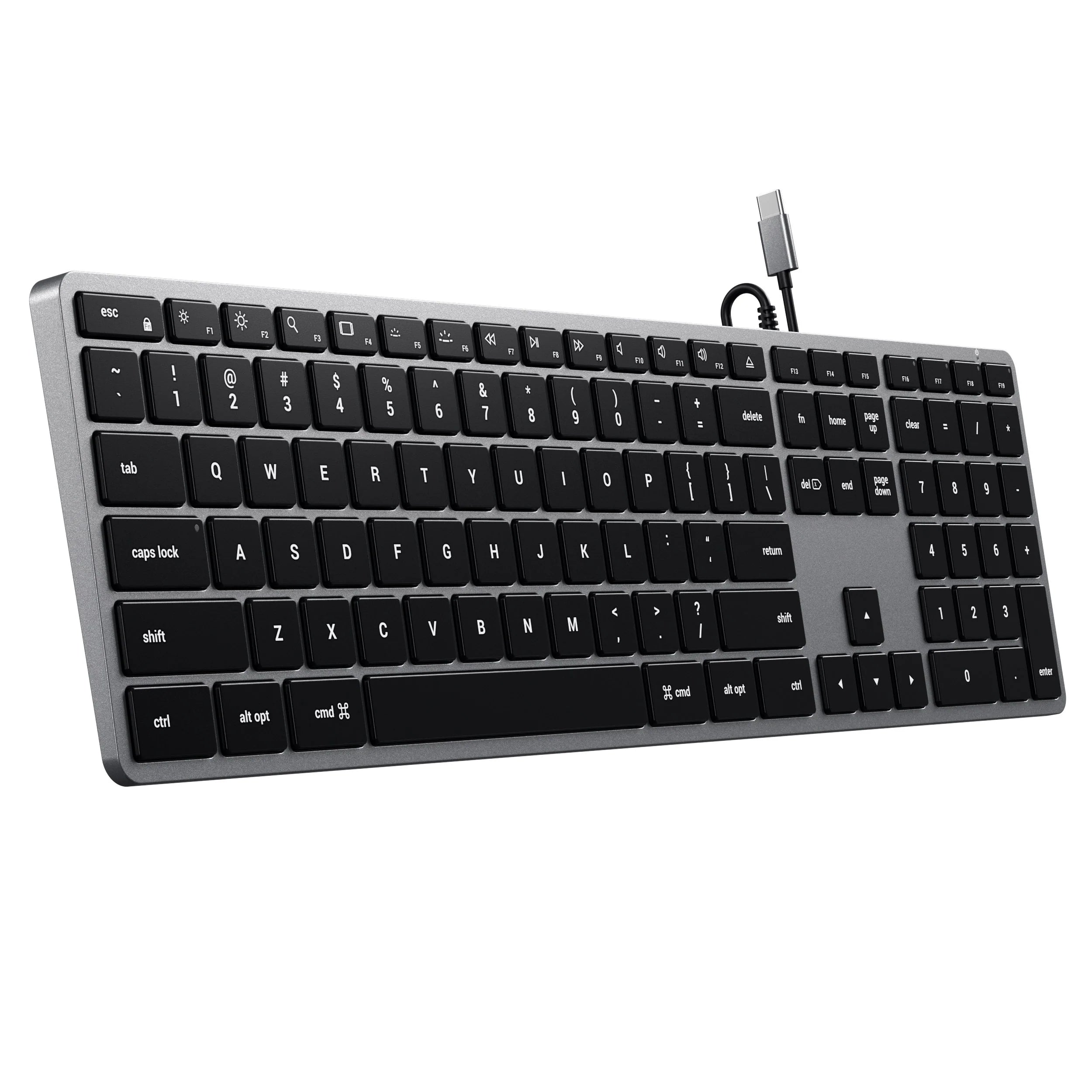 Satechi W3 Slim USB-C Wired Backlit Keyboard