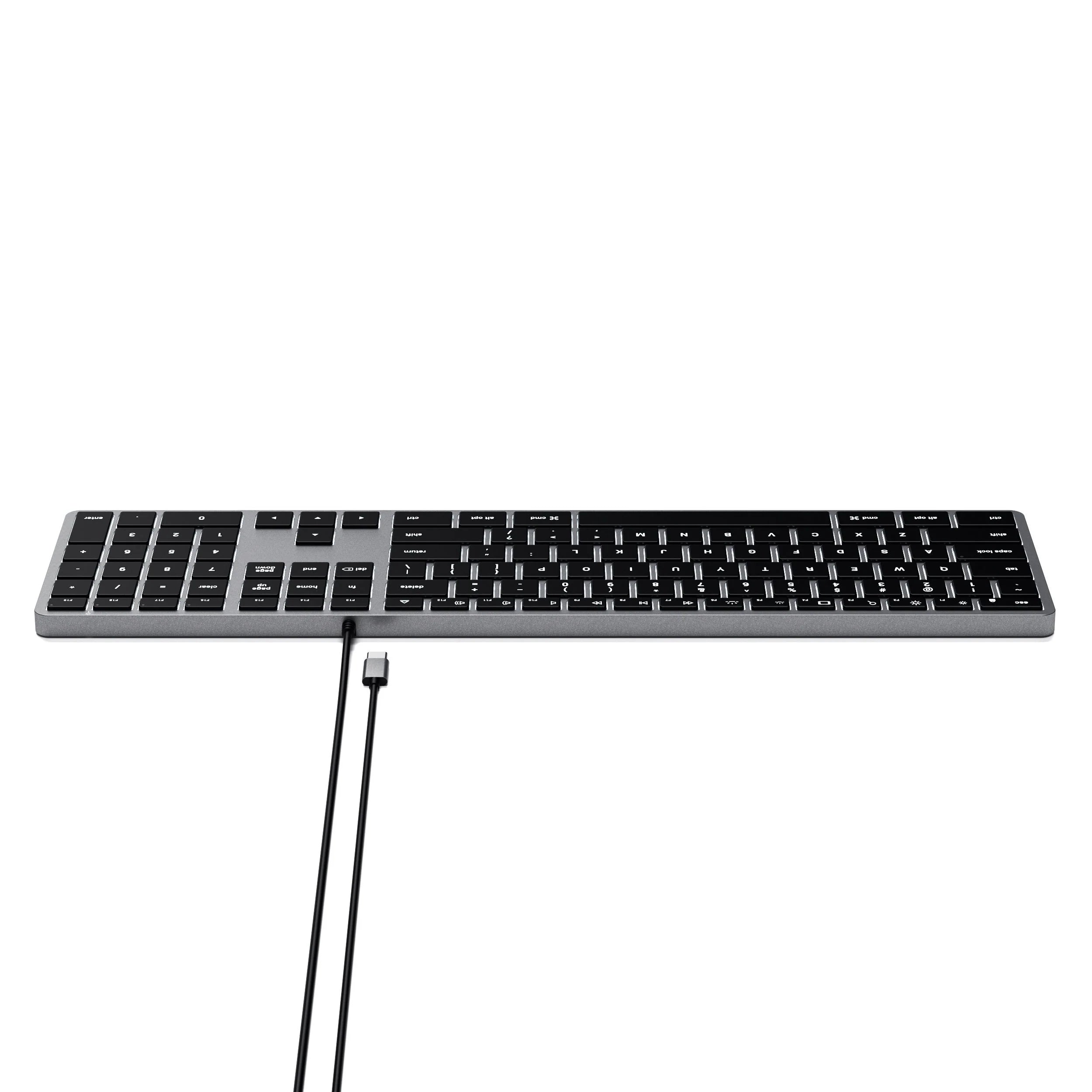 Satechi W3 Slim USB-C Wired Backlit Keyboard