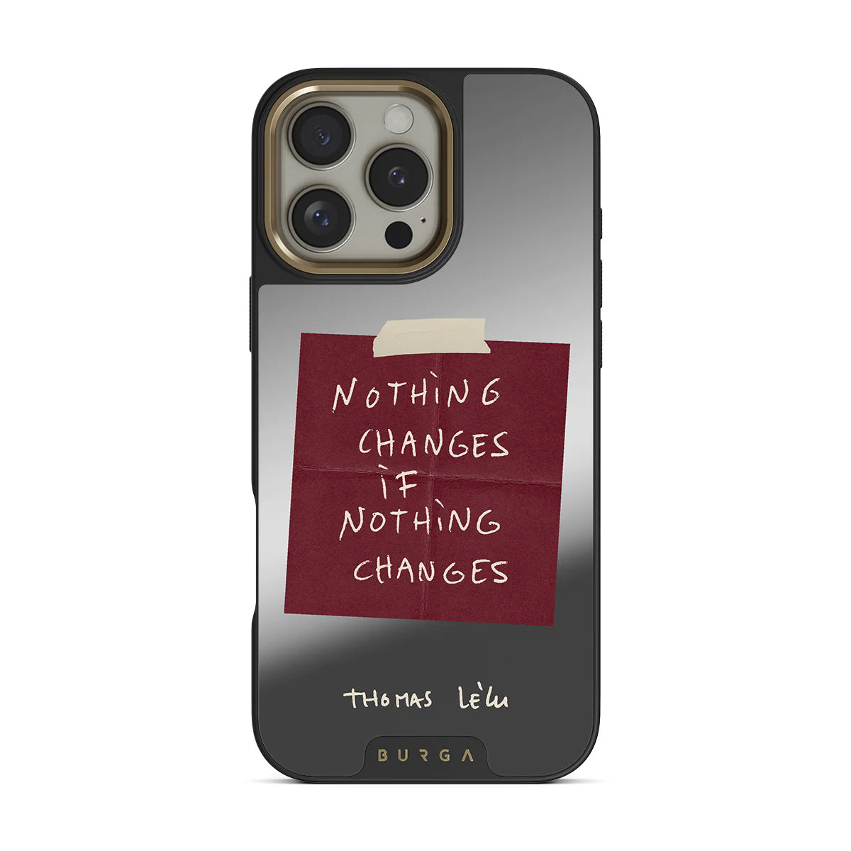 BURGA iPhone 16 Pro Max Nothing Changes Elite Mirror Gold Tough MagSafe Case