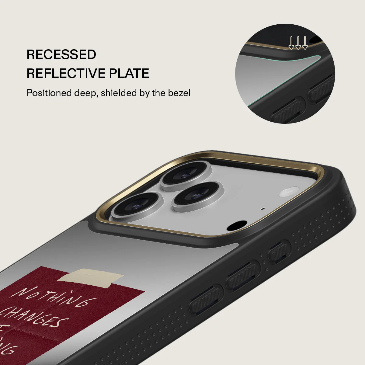 BURGA iPhone 17 Pro Max / 17 Pro Nothing Changes Elite Mirror Gold Tough MagSafe Case