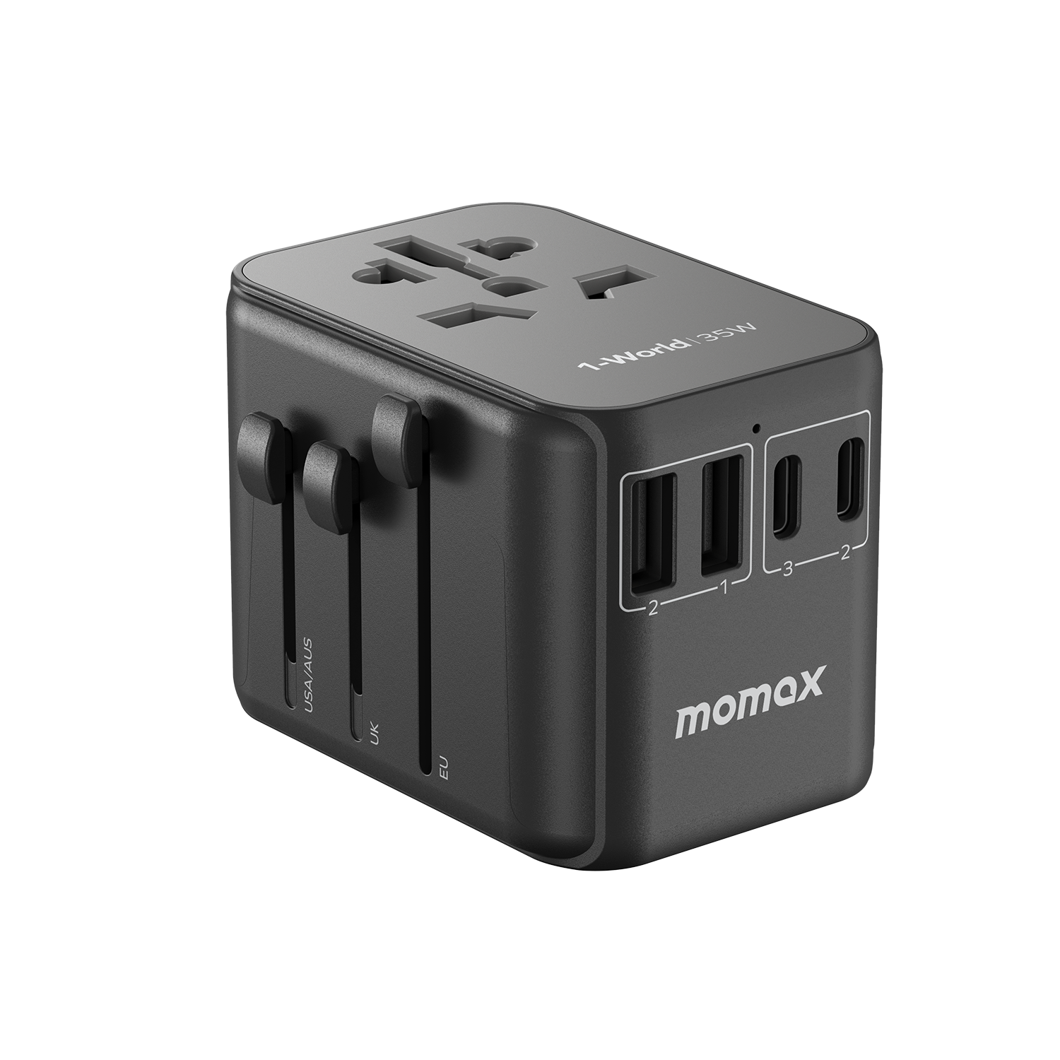 Momax UA9 1-World 35W 5 Ports + AC Travel Adaptor
