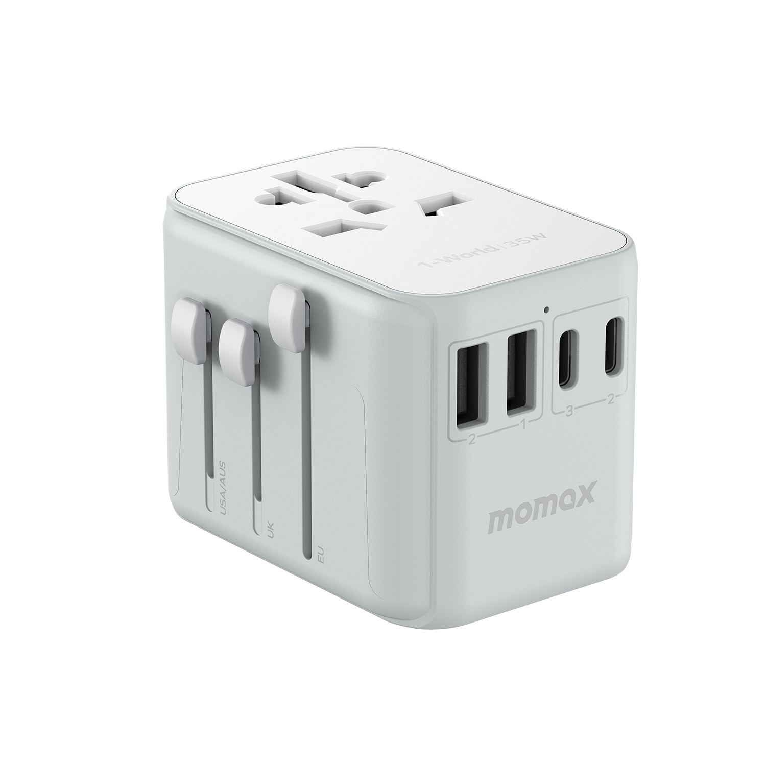 Momax UA9 1-World 35W 5 Ports + AC Travel Adaptor