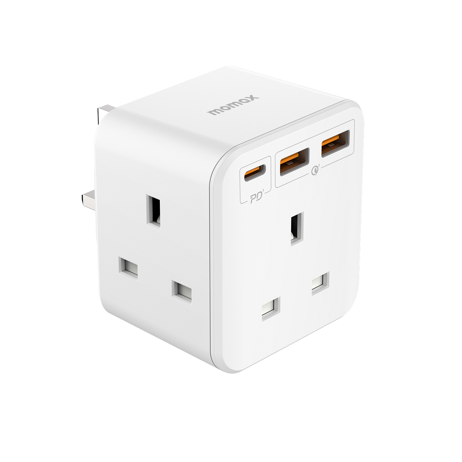 Momax US8 ONEPLUG 3-Outlet Cube Extension Socket with USB