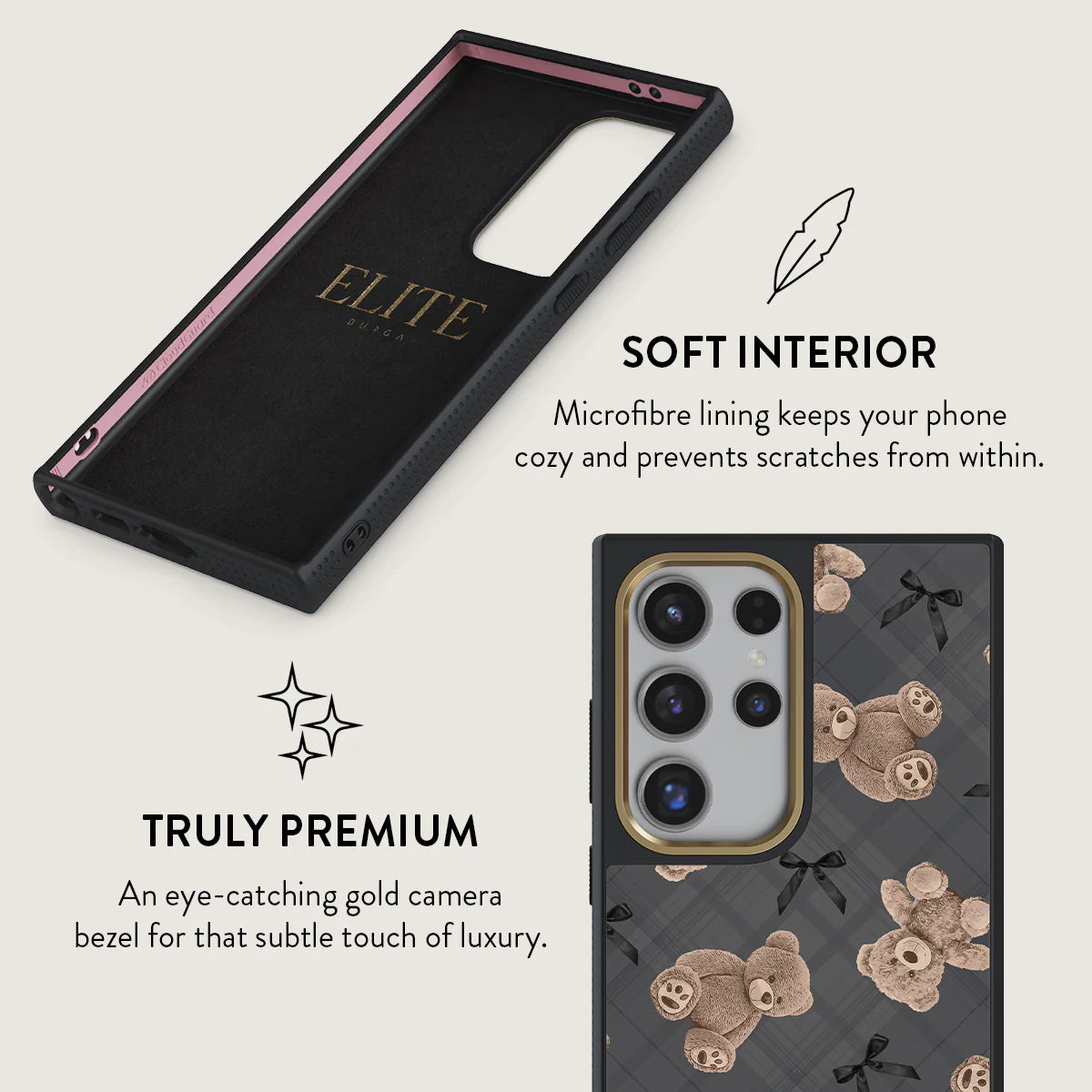 BURGA Samsung Galaxy S24 Ultra BFF Elite Gold Tough Case