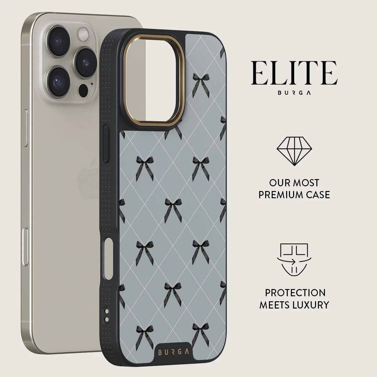 BURGA iPhone 16 Pro Max / 16 Pro Coquette Elite Mirror Gold Tough MagSafe Case