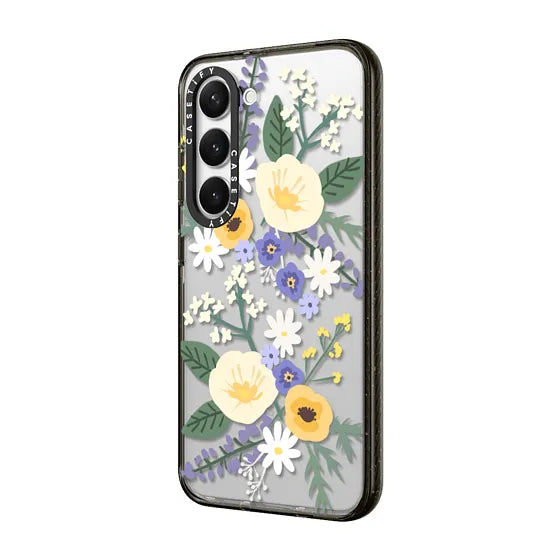 CASETiFY Impact Case for S24 Plus - Veronica Violet Floral Mix Clear Black