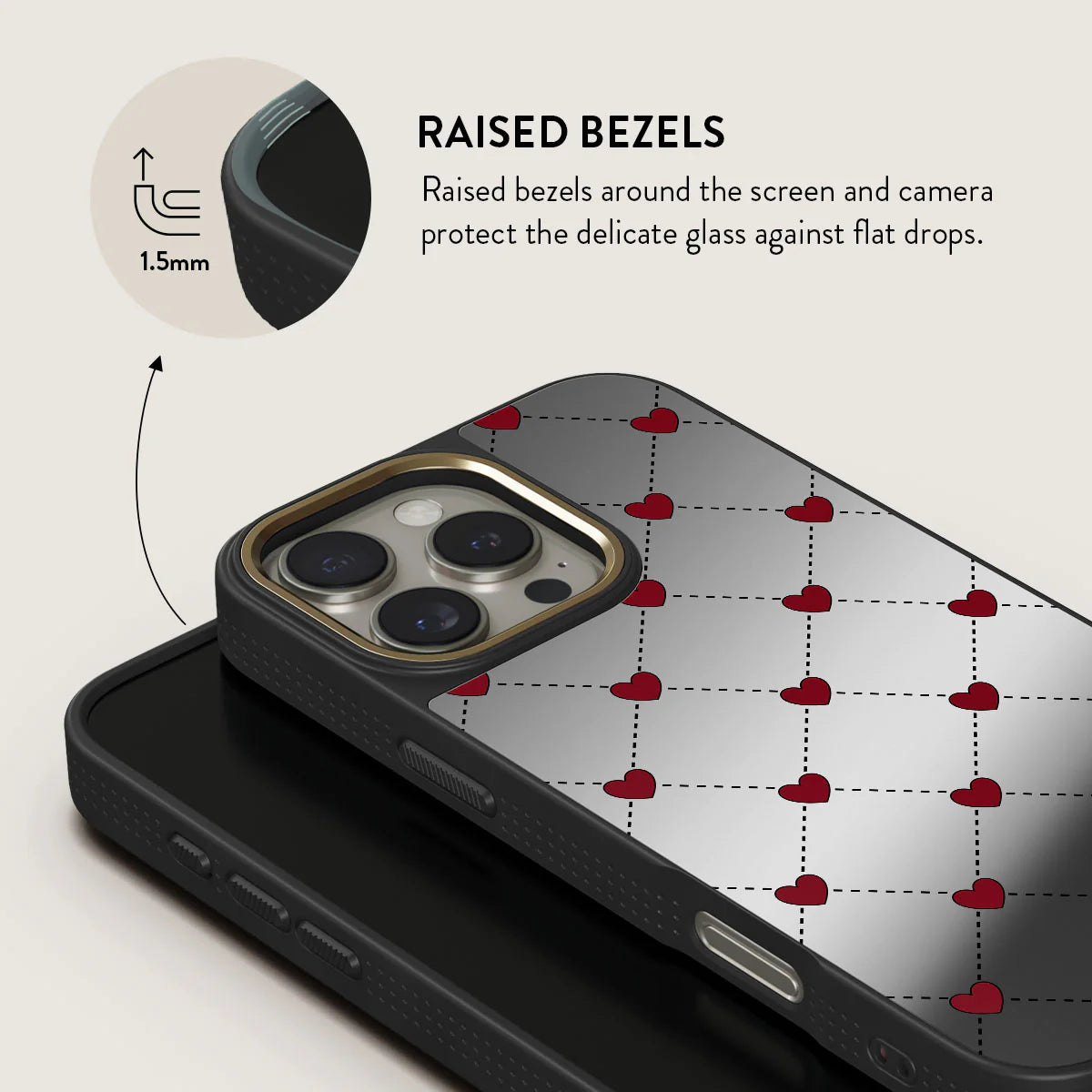 BURGA iPhone 16 Pro Max Love Letter Elite Gold Tough MagSafe Case