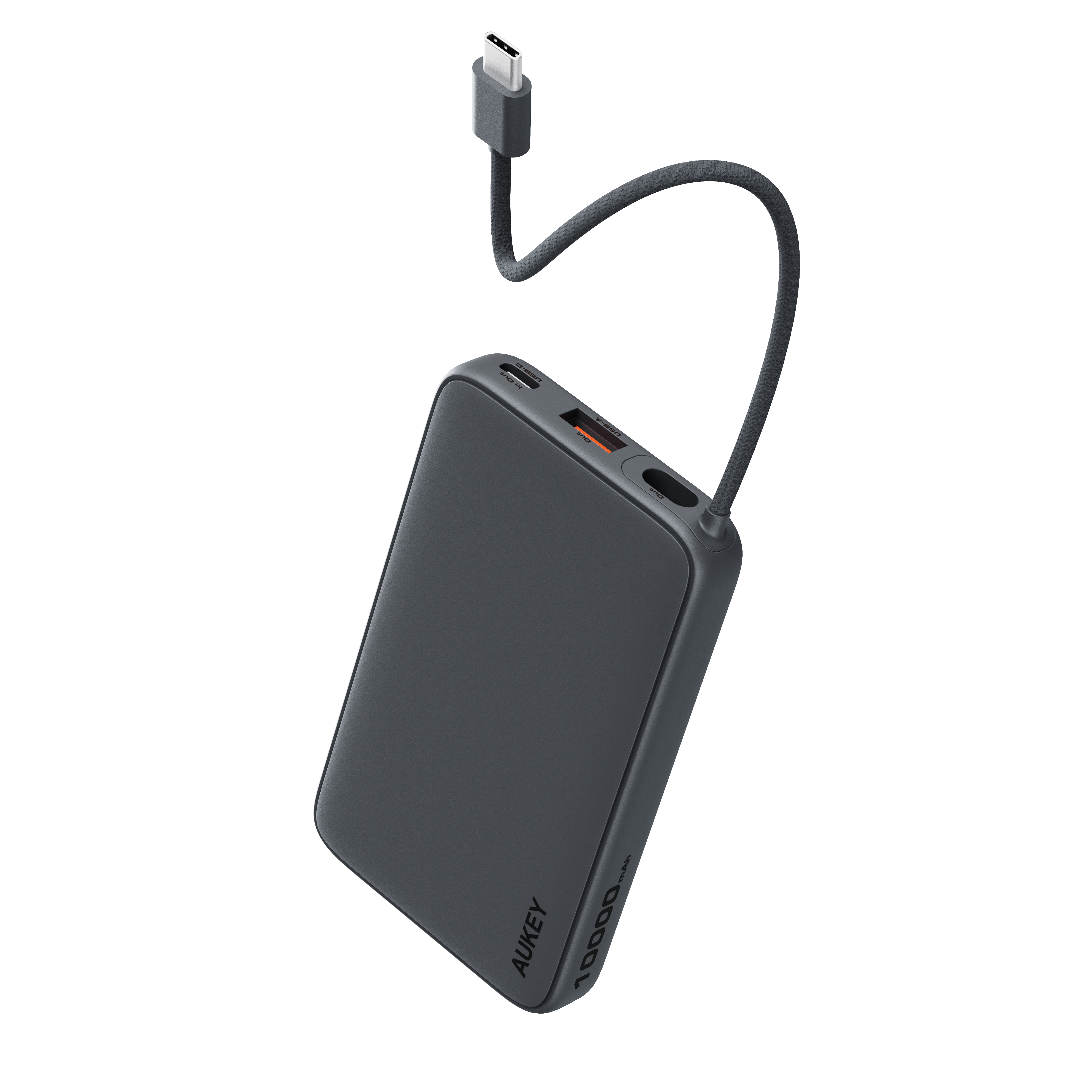 Aukey PB-Y53 Spark Sling 10000mAh Lite Slim PB Built-in USB-C Cable