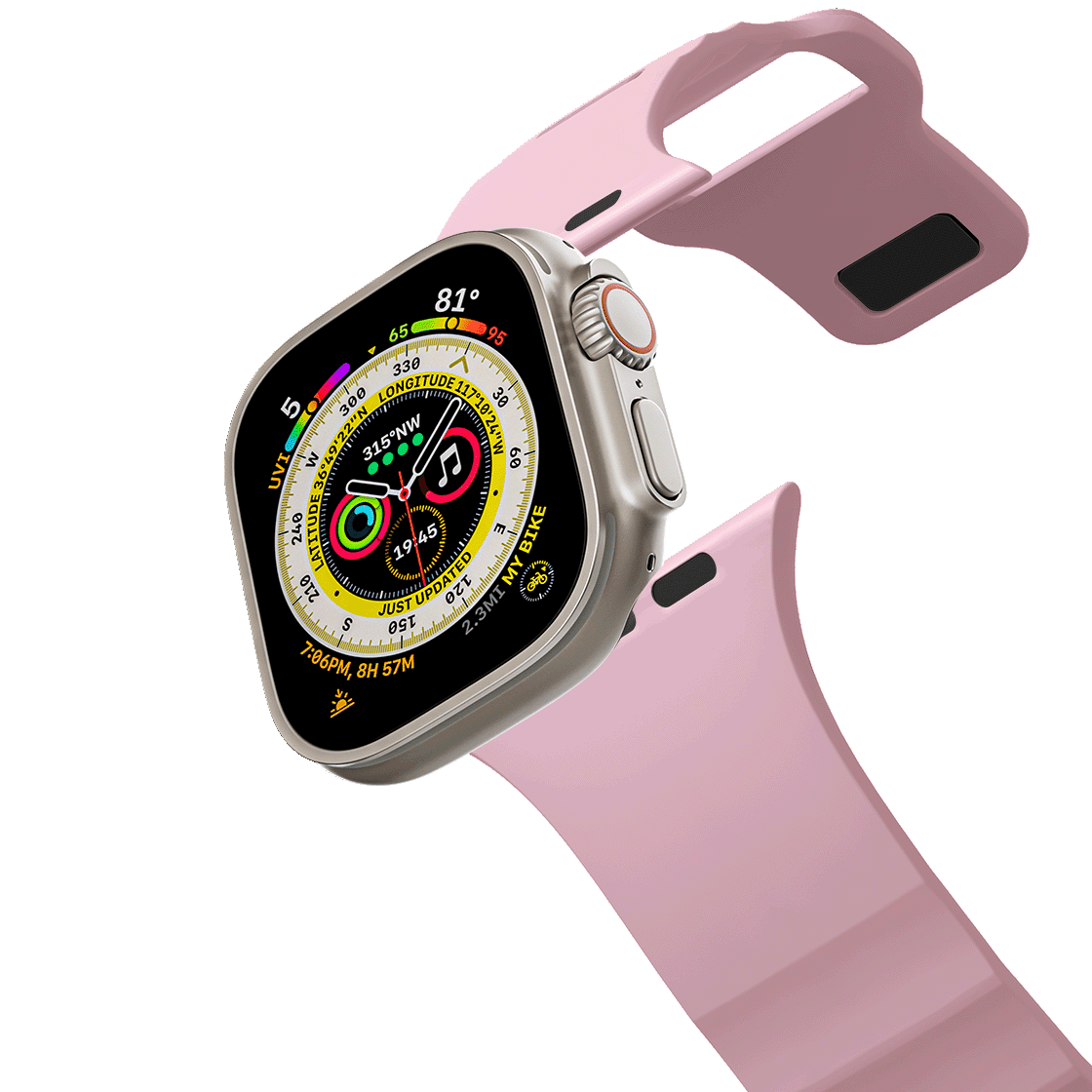 CASETiFY Apple Watch Band Bounce Band (42mm/44mm/45mm/49mm) - Peony Pink