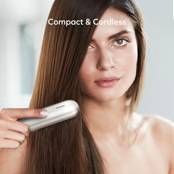 Momax HL19 1-Care Sleek Travel Cordless Negative Ion Hair Straightening Brush