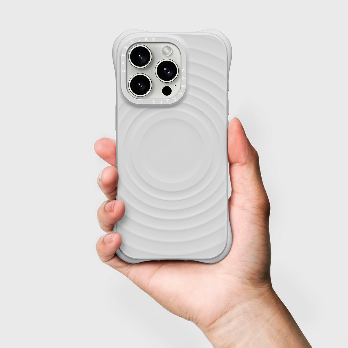 CASETiFY Magsafe The Ripple Case for iPhone 16 Pro Max - Pebble Grey