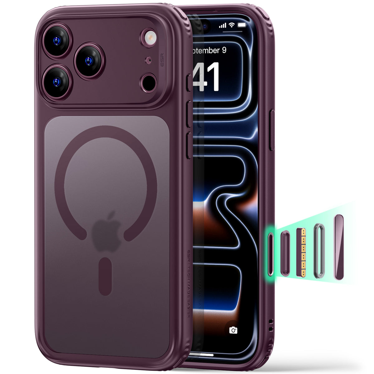 ESR iPhone 18 / 17 Pro / Pro Max Classic Hybrid Magsafe Case (Camera Control)