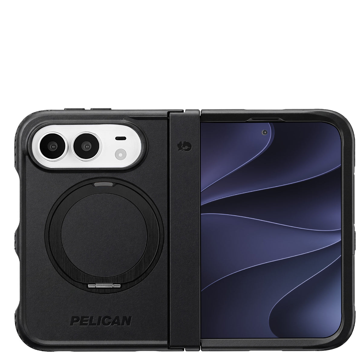 Pelican iPhone Duo Protector MagSafe Case with 360° Metal Kickstand - Black