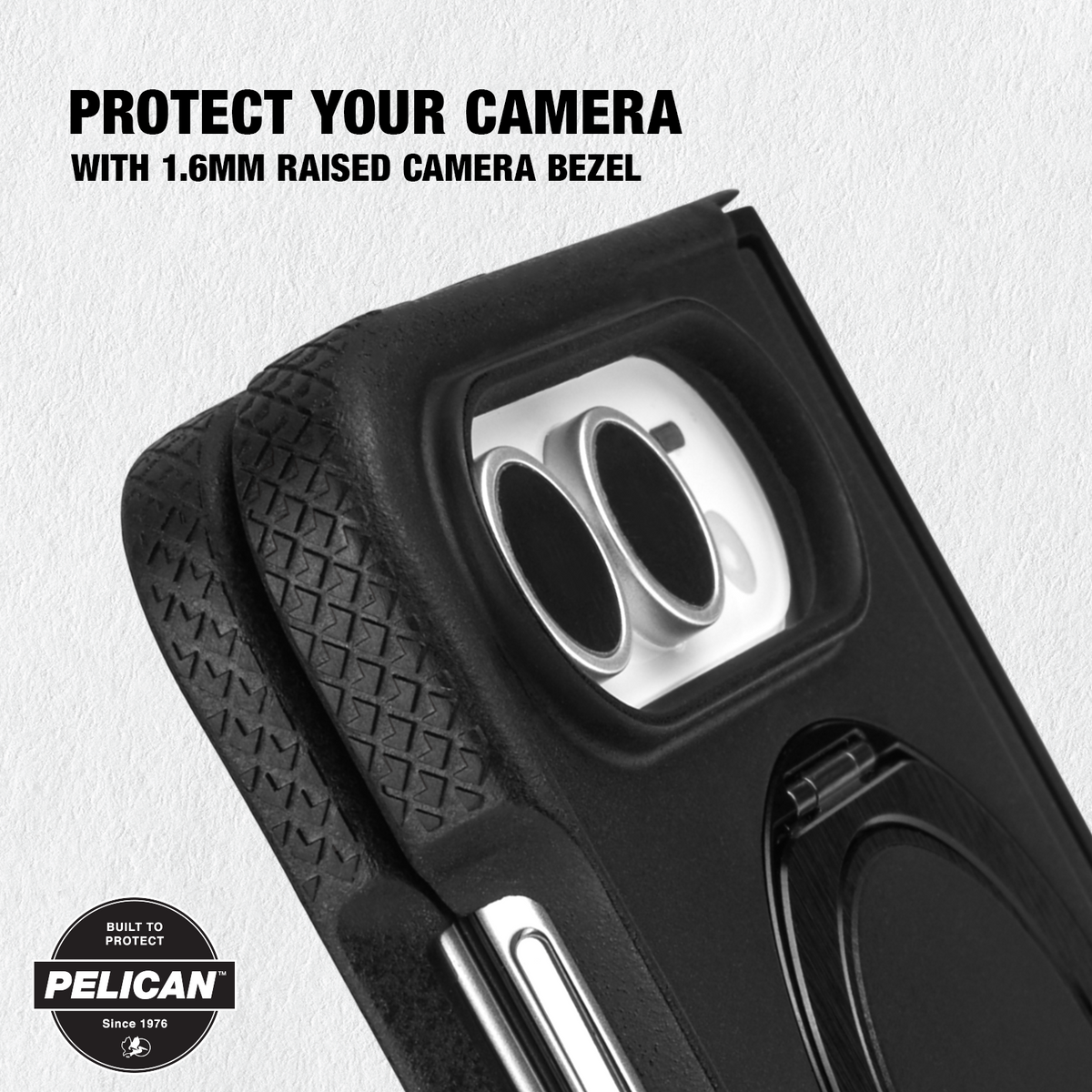 Pelican iPhone Duo Protector MagSafe Case with 360° Metal Kickstand - Black