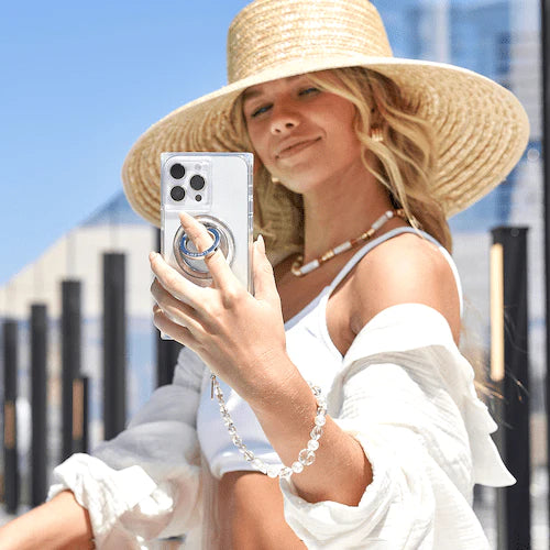 Case-Mate Phone Charm - Beaded Crystal Pearl