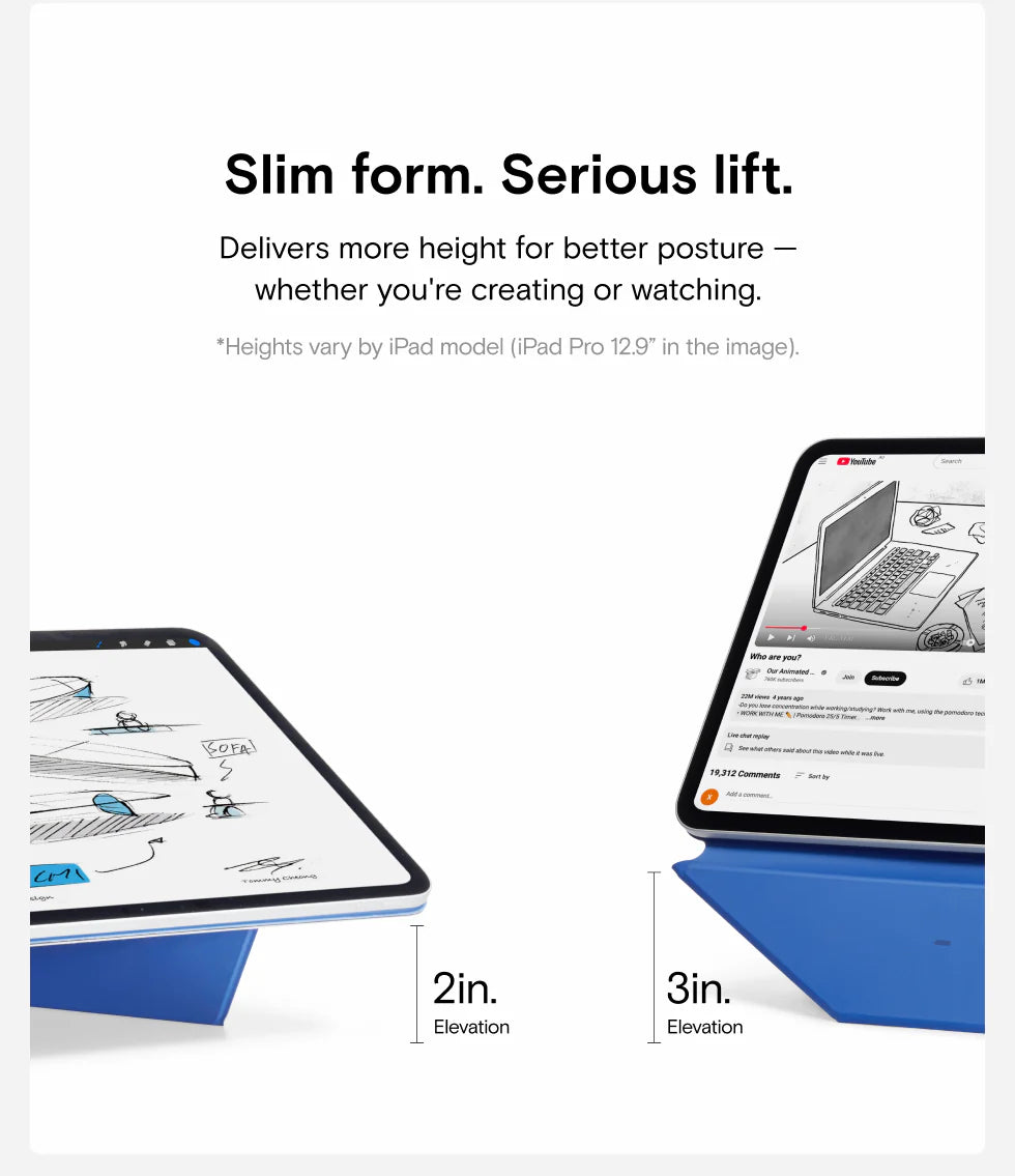 MOFT Dynamic Folio for iPad Pro 11 (2024/2025) / Pro 13 (2024/2025) / Air 13 (2026/2025/2024) & Pro 12.9 (4-6th Gen) / 10 & 11th Gen / Mini 6 & 7th Gen / Pro 11, 2-4th Gen & Air 4-7th Gen