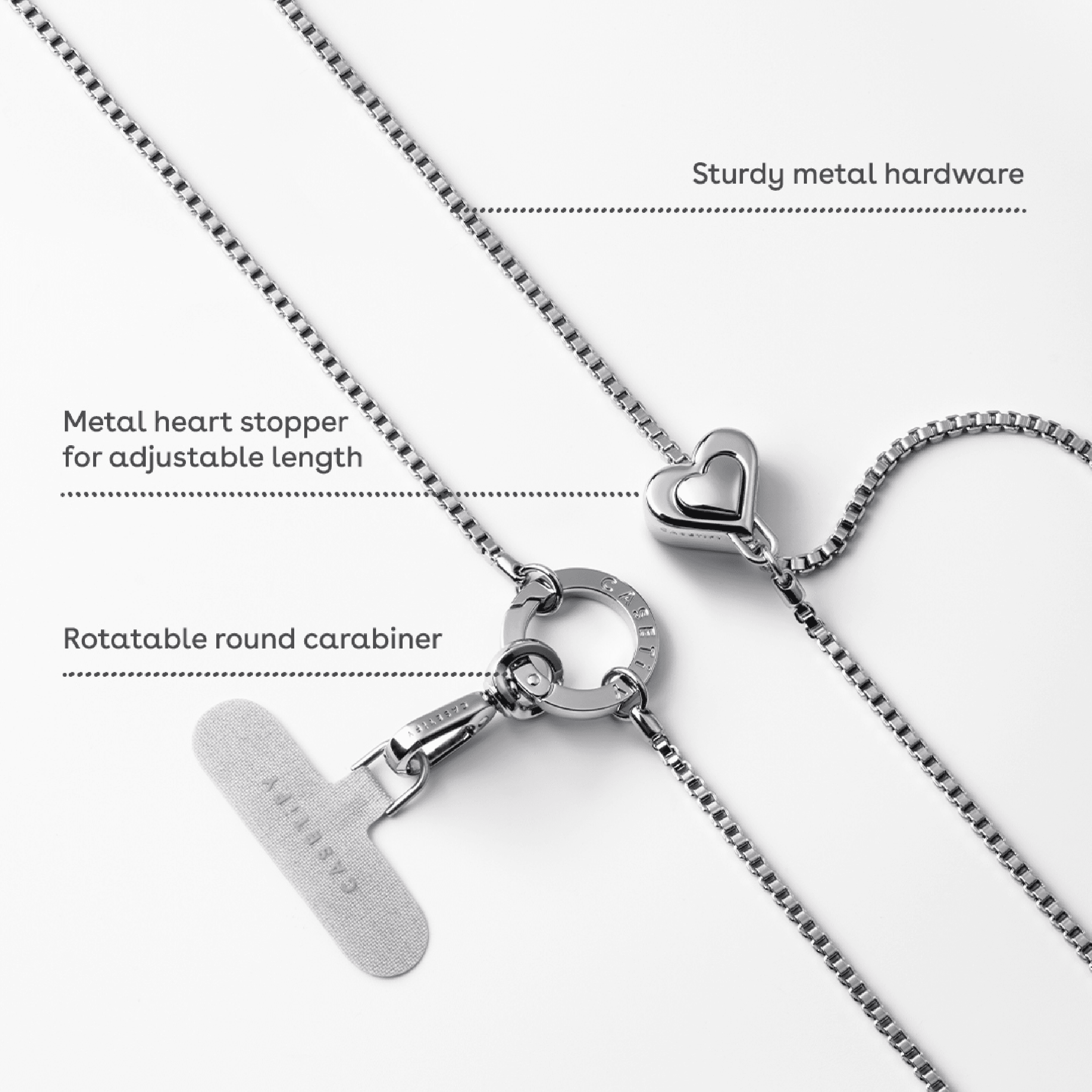 CASETiFY Cross Body Metal Heart Chain Phone Strap