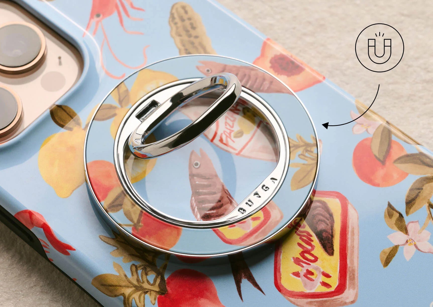 BURGA Magnetic Gold Ring Holder