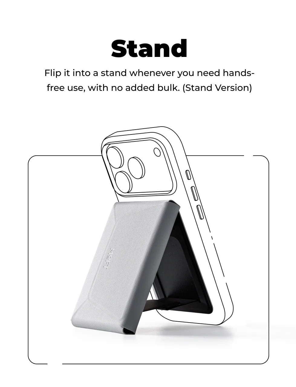 MOFT Snap Field Wallet with Stand/No Stand MOVAS™ (MagSafe Compatible)