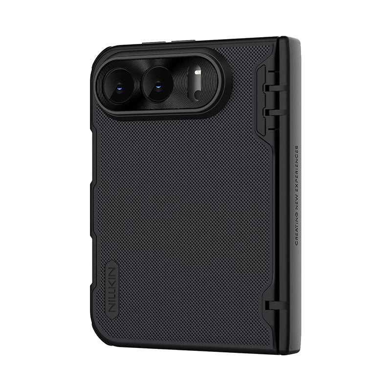 Nillkin iPhone Duo Super Frosted Shield Fold Magnetic Case - Black / Transparent Black
