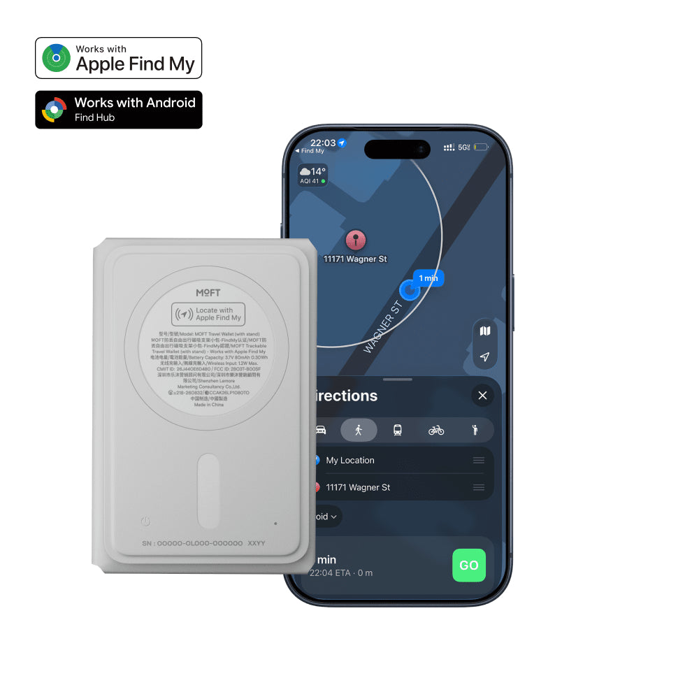 MOFT Trackable Travel Wallet with Stand/without Stand (MagSafe w/ Apple Find My)