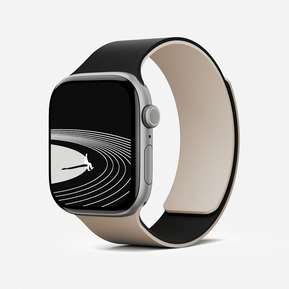 MOFT Snap Watch Band for Apple Watch 40mm/41mm/42mm & 44mm/45mm/46mm/49mm - Jet Black Beach White
