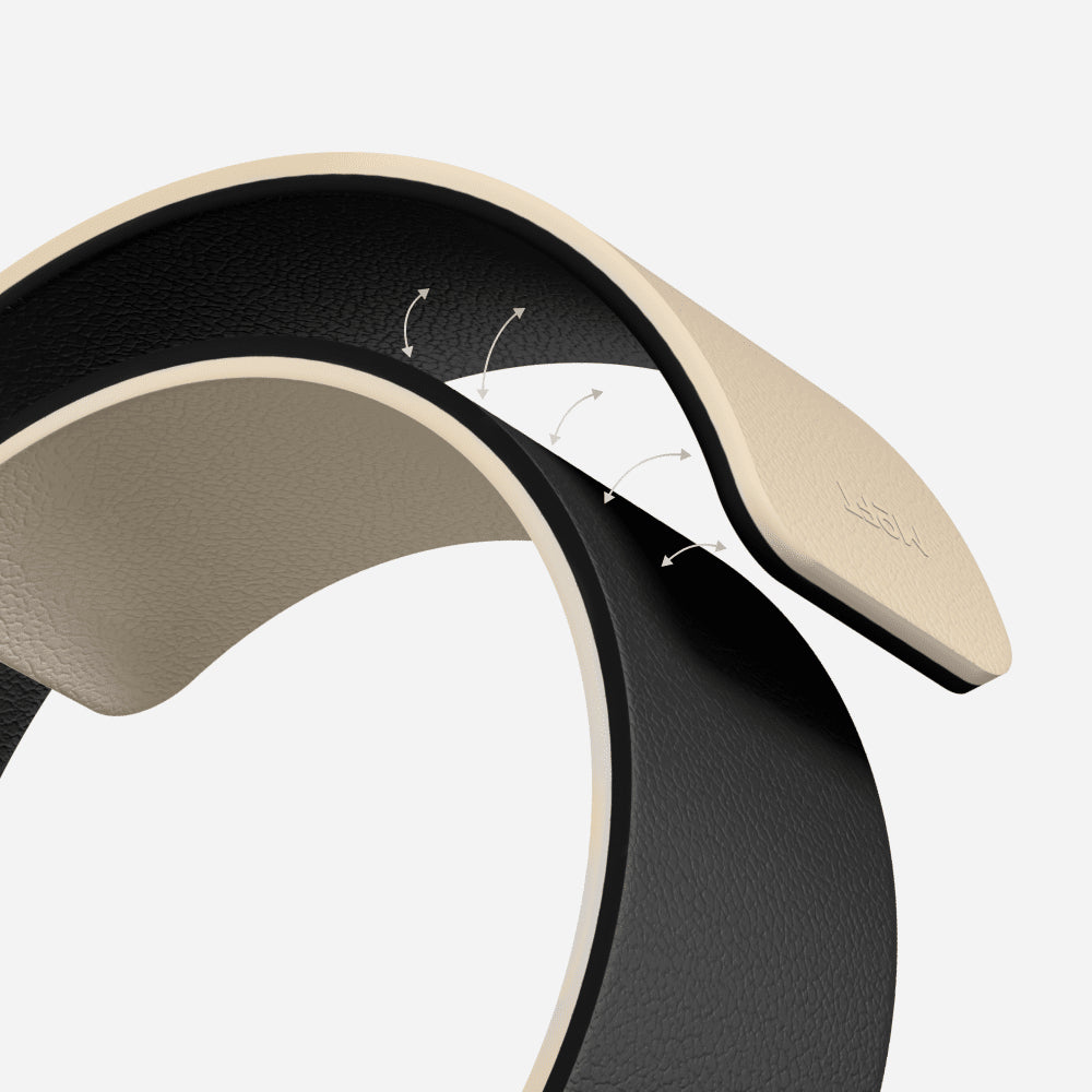 MOFT Snap Watch Band for Apple Watch 40mm/41mm/42mm & 44mm/45mm/46mm/49mm - Jet Black Beach White