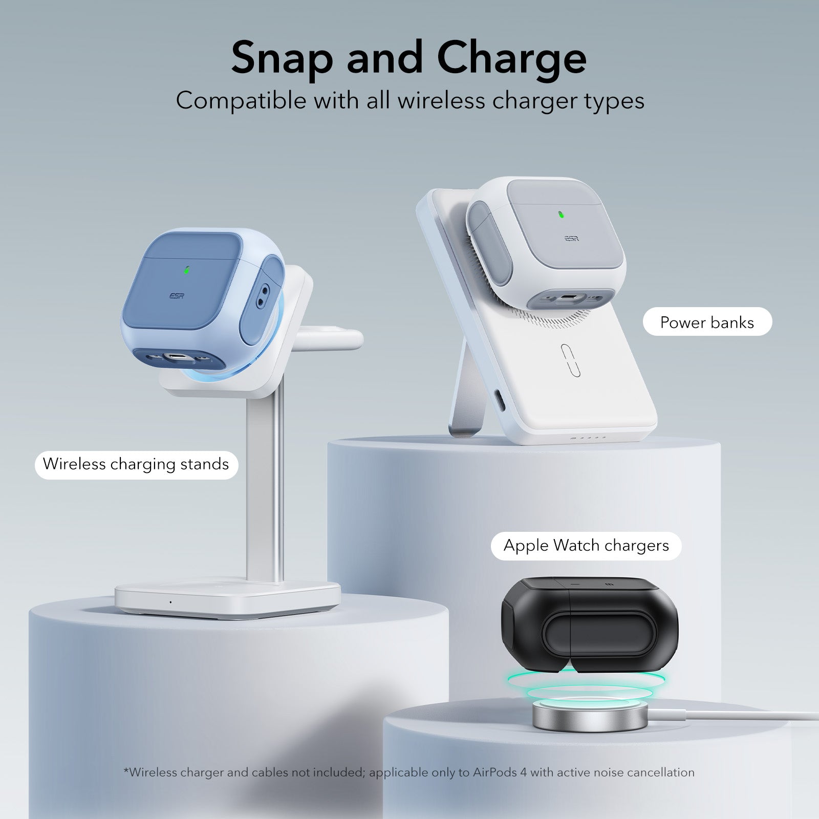 ESR AirPods 4 Orbit Hybrid Case with HaloLock