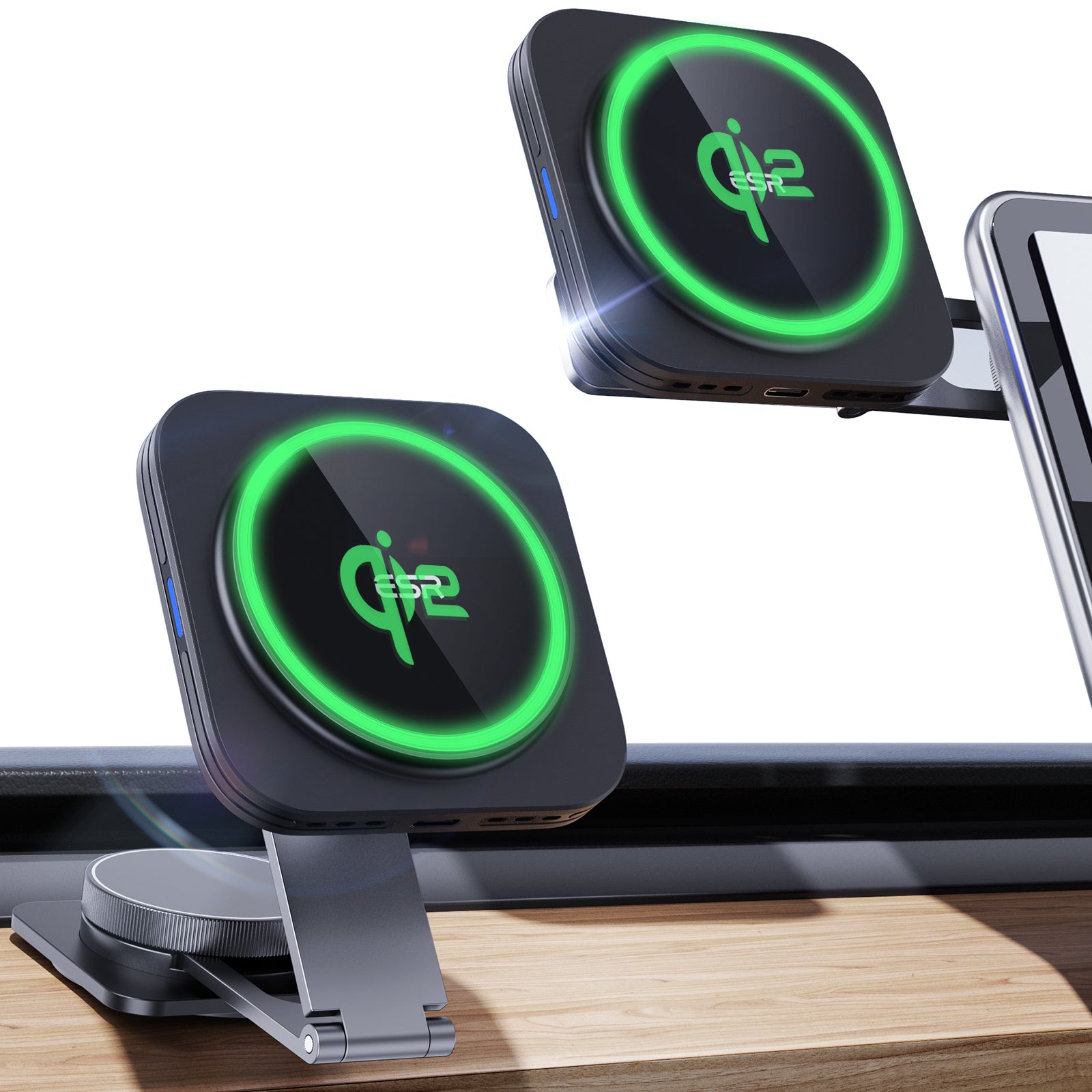 ESR HaloLock Qi2 Touchscreen Wireless Car Charger