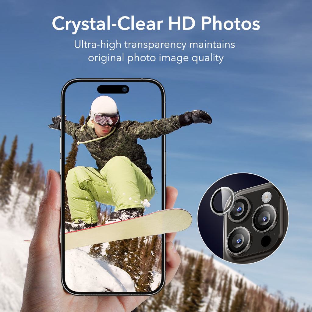 ESR iPhone 16 Pro/16 Pro Max Armorite Ultra-Tough Camera Lens Protector (Set of 3)