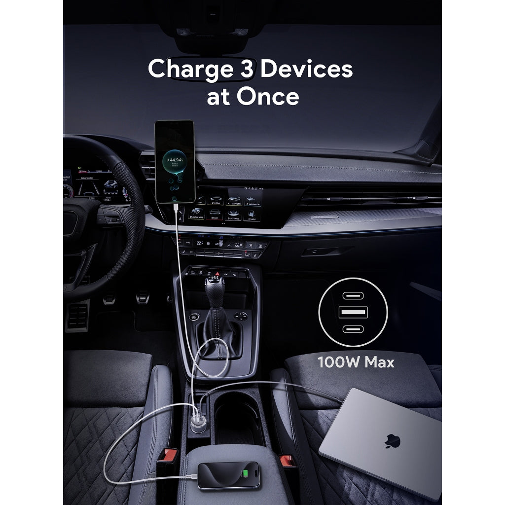 Aukey CC-P3 Pathfinder Mix 3 100W Fast Charging Car Charger