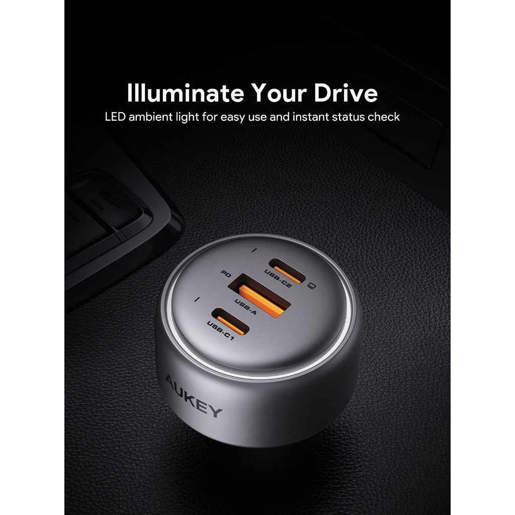 Aukey CC-P3 Pathfinder Mix 3 100W Fast Charging Car Charger