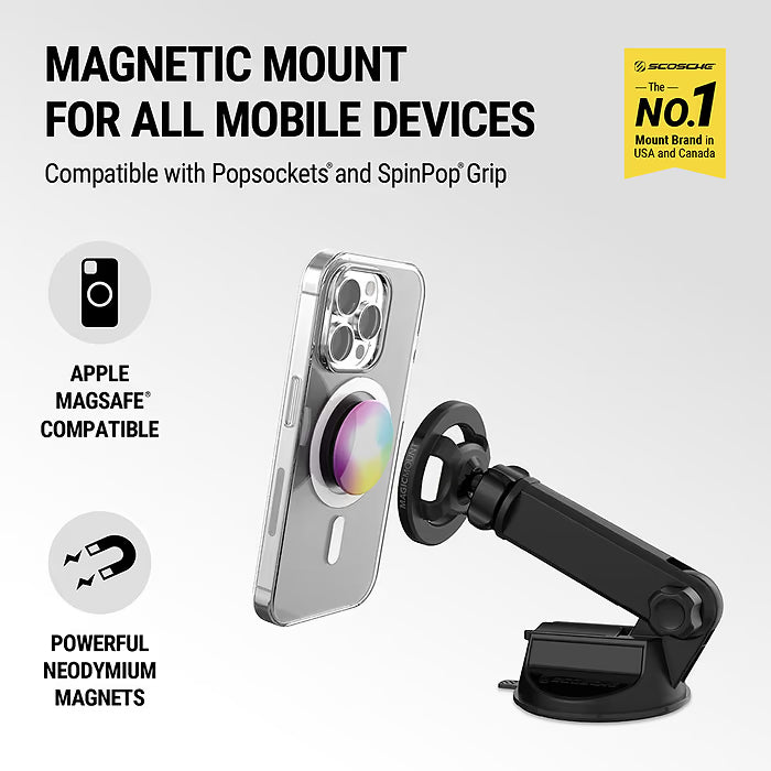 Scosche MagicMount MS Flip Window/Dash - Extended Arm Magnetic Phone Mount