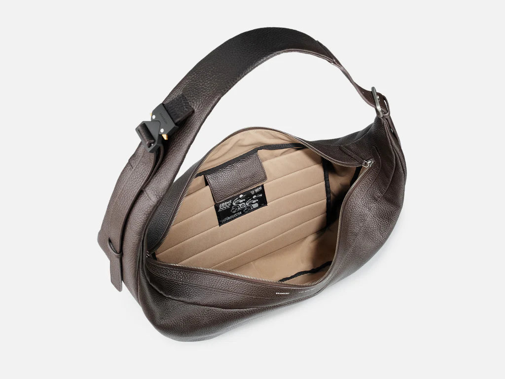 Grams(28) 191 Rio Crossbody Bag - Pebbled Dark Brown x MV Agusta