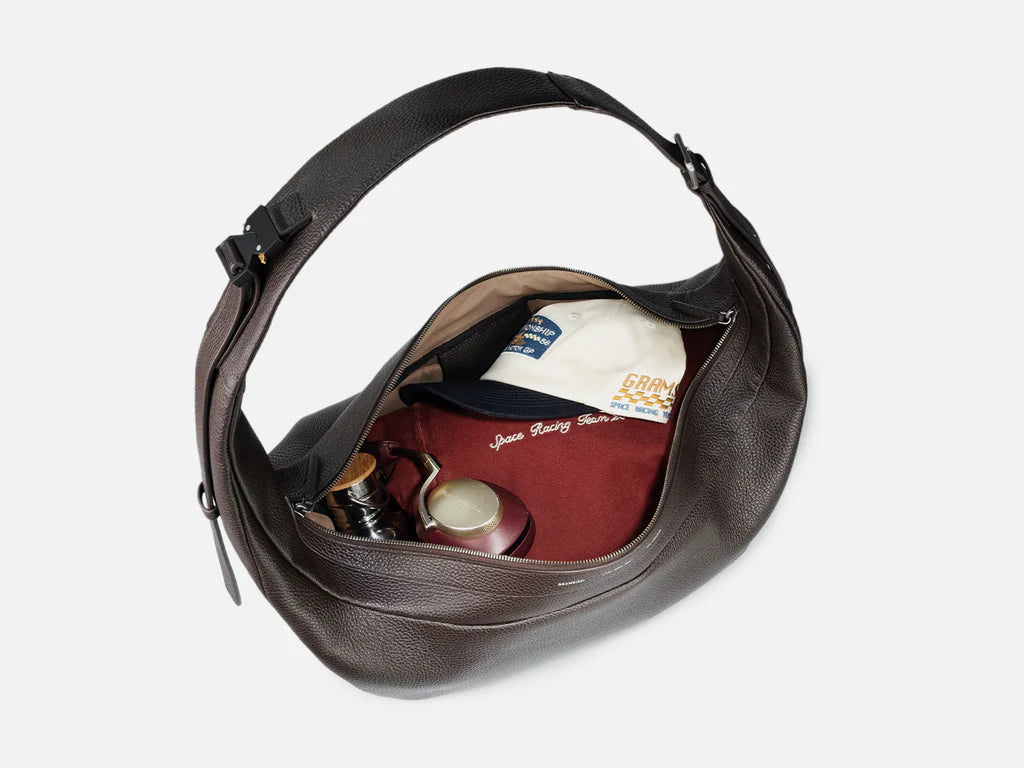 Grams(28) 191 Rio Crossbody Bag - Pebbled Dark Brown x MV Agusta