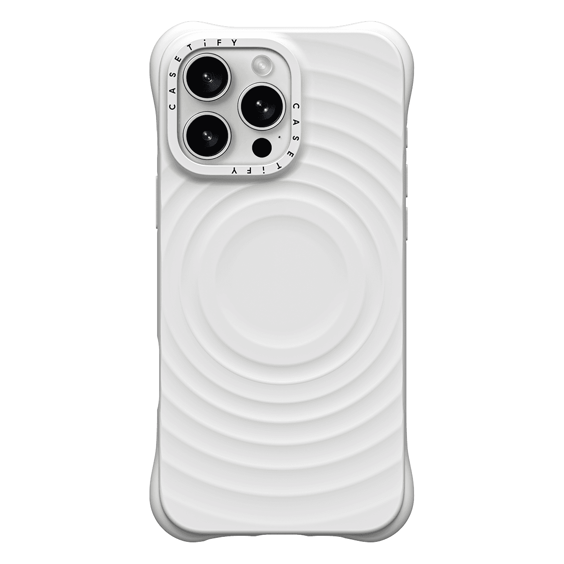 CASETiFY Magsafe The Ripple Case for iPhone 16 Pro Max - The White Cas
