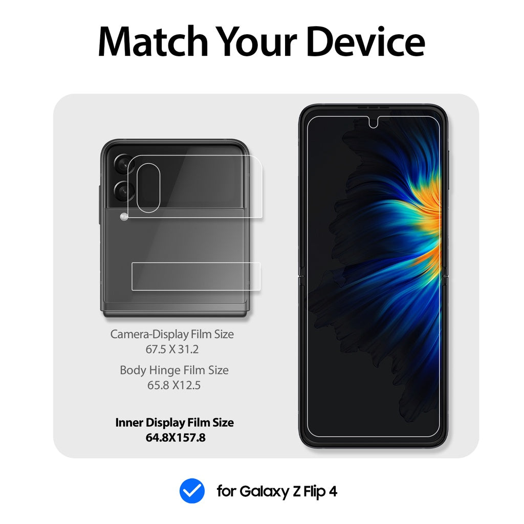 Whitestone Dome GEN Film Samsung Galaxy Z Flip 4 Hard Coated with Hinge Cover Film - PET Film Screen Guard