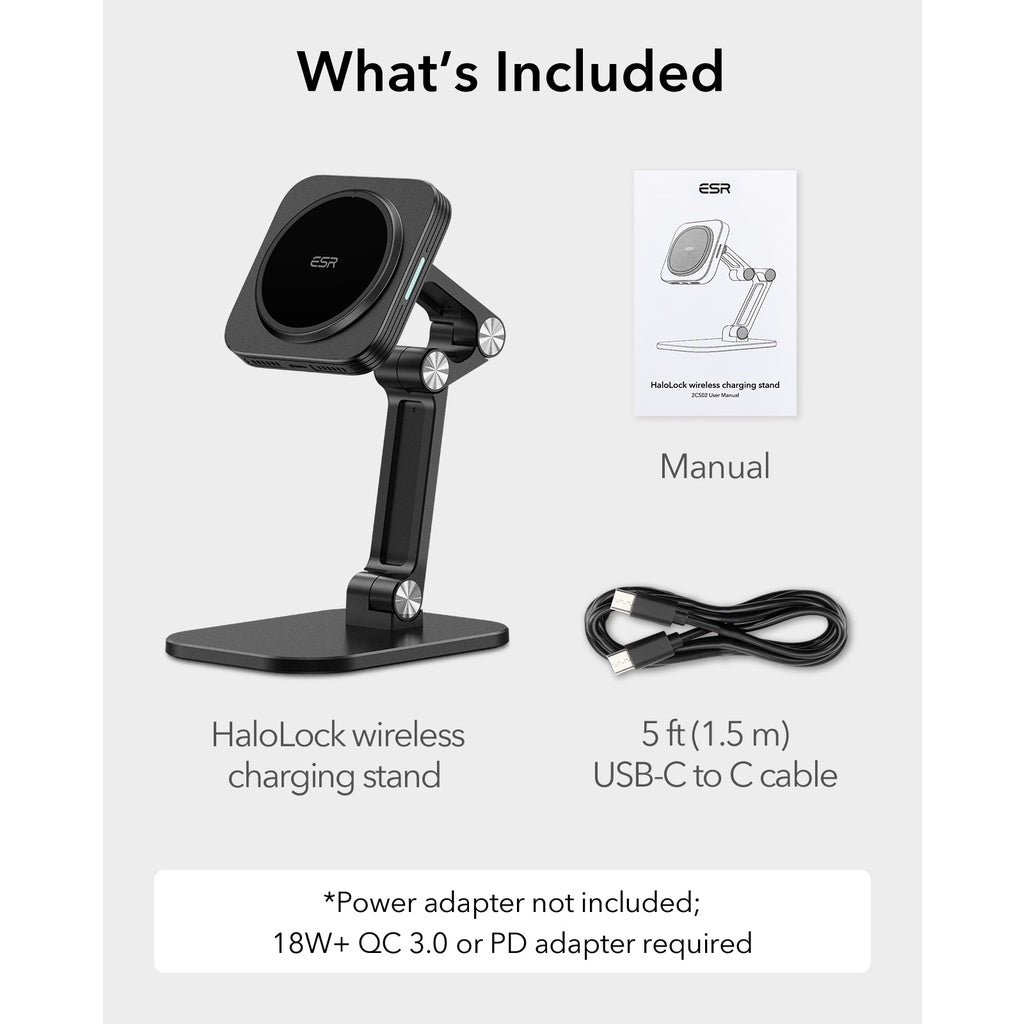 ESR HaloLock Adjustable Wireless Charging Stand