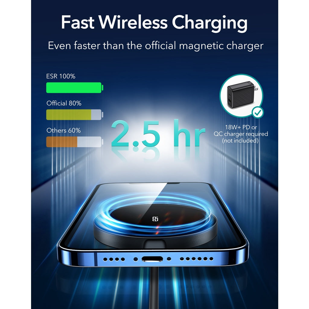 ESR HaloLock Kickstand Magnetic Wireless Charger