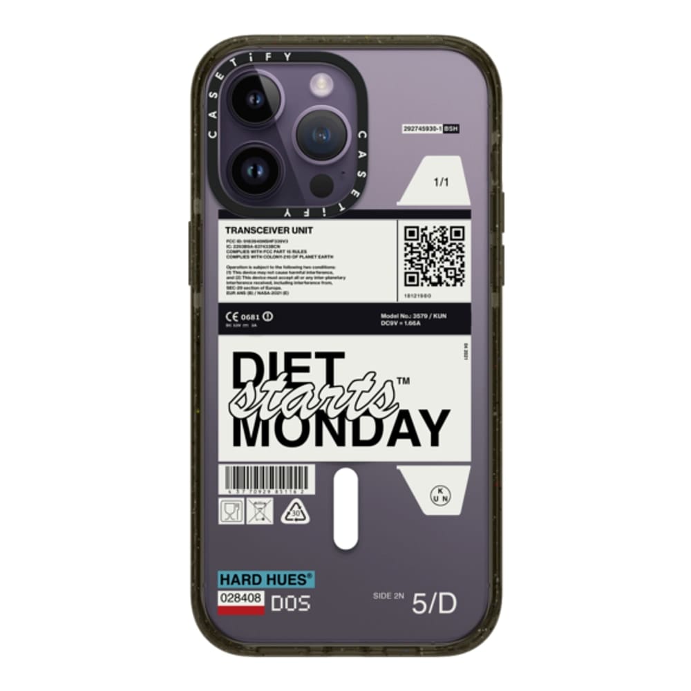 Casetify "Diet Starts Monday" Impact Case for iPhone 14 Plus / 14 Pro / 14 Pro Max