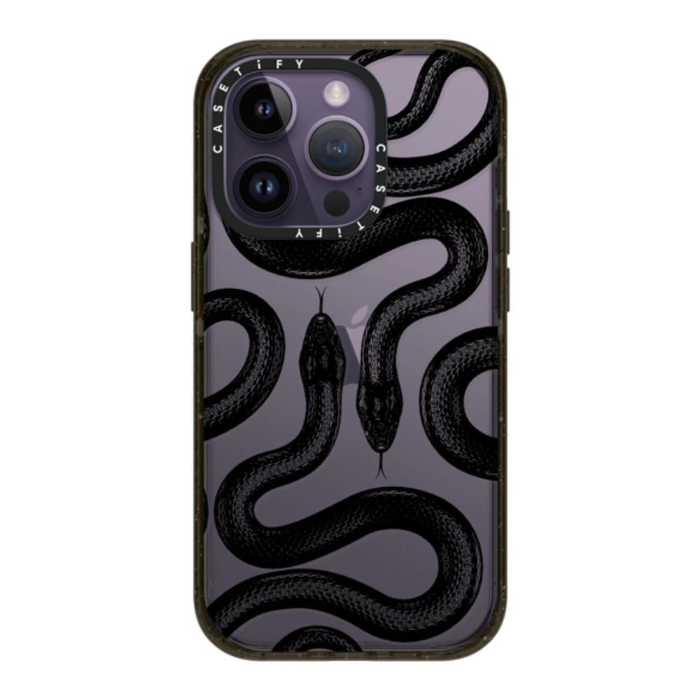 Casetify Impact Case for iPhone 14 Pro Pro Max Black Kingsnake