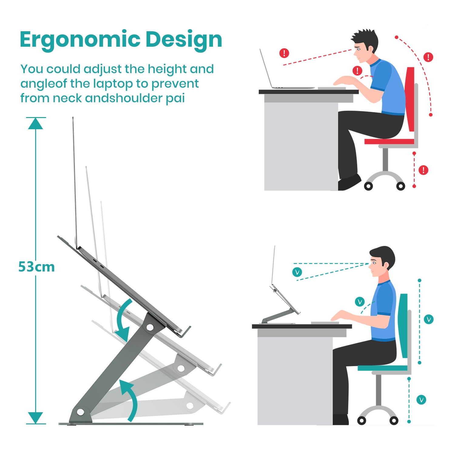 MONO Aluminium Elevator Laptop Stand and Phone Stand Set