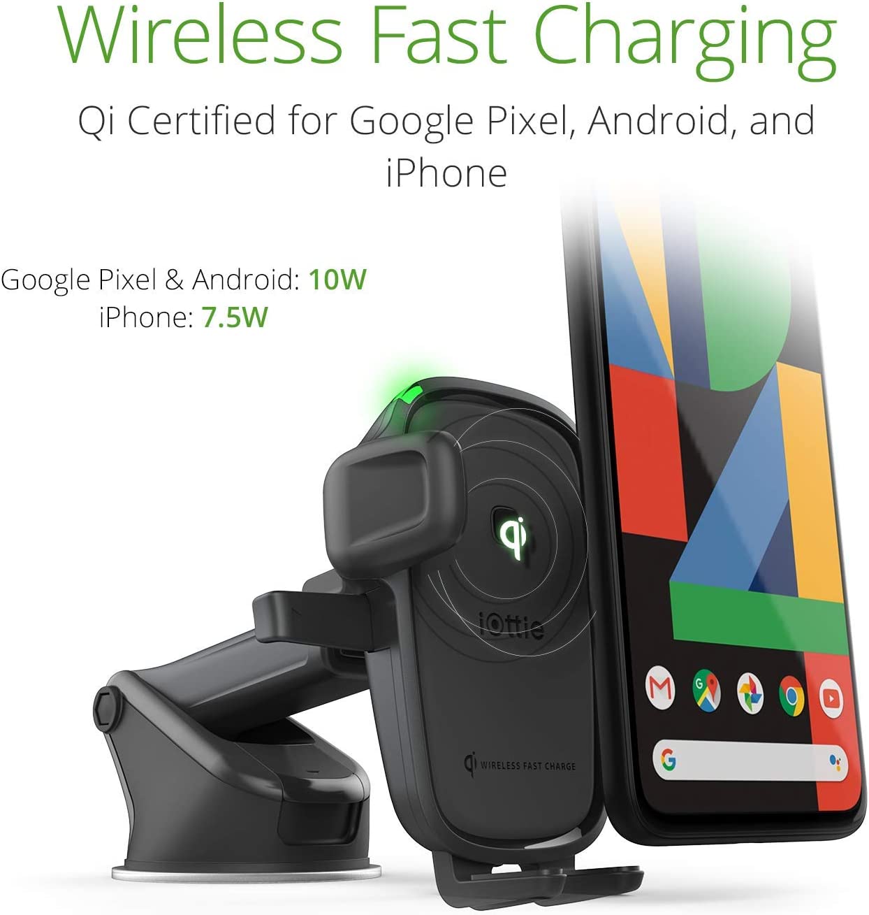 iOttie Easy One Touch Wireless 2 Dash & Windshield/Air Vent Car Mount Holder