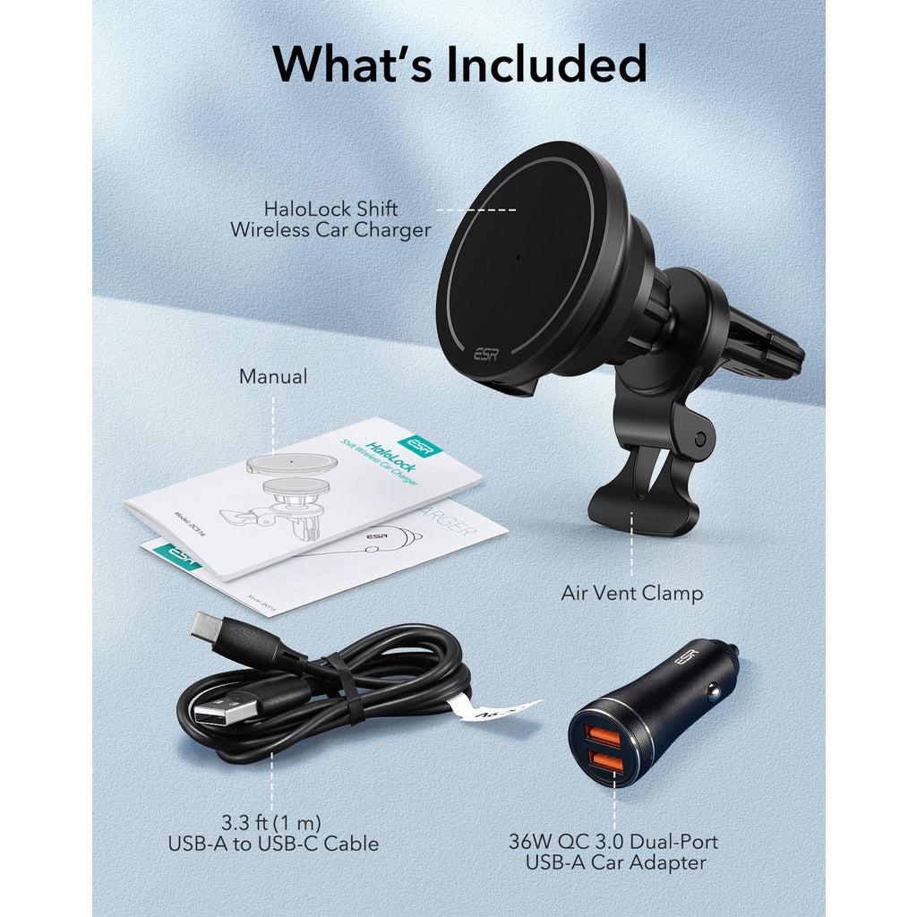 ESR HaloLock Shift Wireless Car Charger
