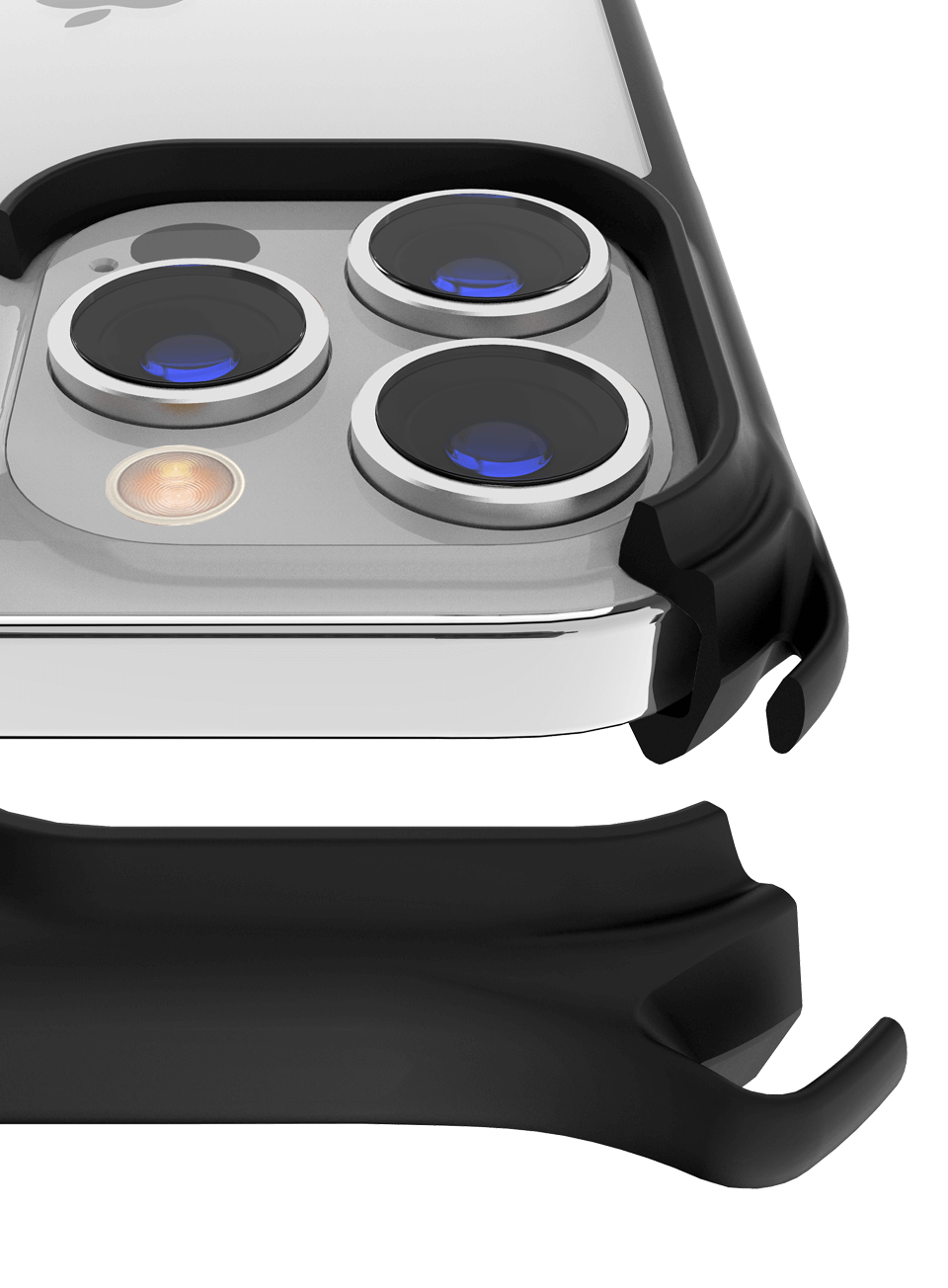 ITSKINS Hybrid Sling for iPhone 13 Pro Max - Black and Transparent