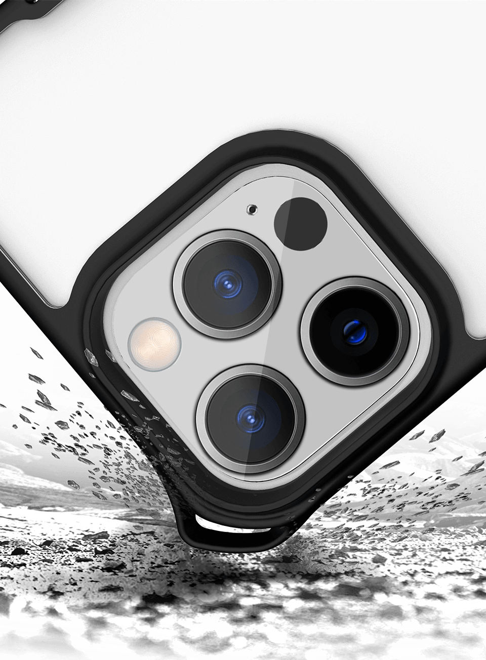 ITSKINS Hybrid Sling for iPhone 13 Pro Max - Black and Transparent