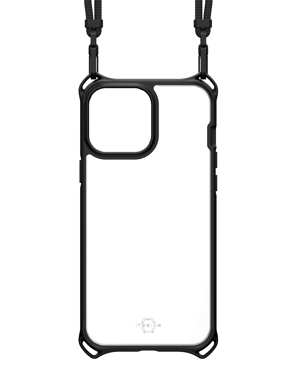 ITSKINS Hybrid Sling for iPhone 13 - Black and Transparent